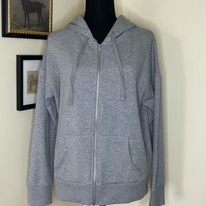 Time and Tru Full Zip Sweat Jacket Gray Size L